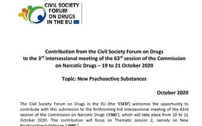 Contribution from the Civil Society Forum on Drugs to the 3rd intersessional meeting of the 63rd session of the Commission on Narcotic Drugs – 19 to 21 October 2020