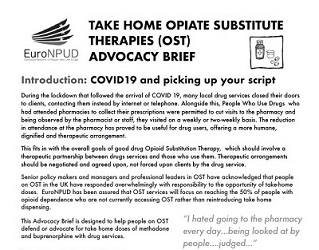TAKE HOME OPIATE SUBSTITUTE THERAPIES (OST) ADVOCACY BRIEF
